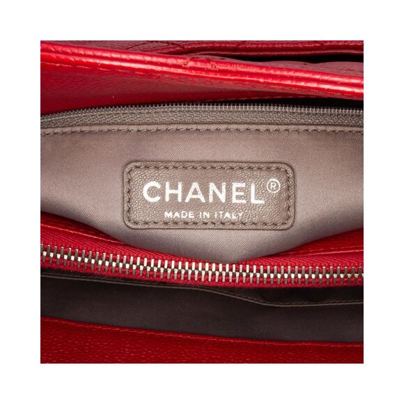 Pre Loved Chanel Classic Tote Quilted Caviar Leather Women Red Tote Bags - Picture 5 of 8
